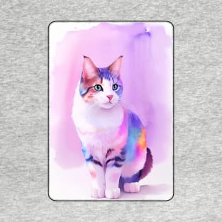 Cat Watercolor Portrait 3 T-Shirt